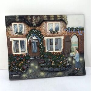 John O'Brien The Old Antique Shops with a View 3D Resin 9x7 Wall Art Plaque Reco